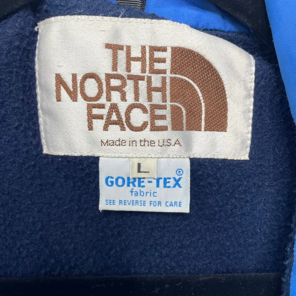 Vtg Rare North Face Gore-Tex Ski Suit Set Blue Side Zip Pant Jacket L 90s USA